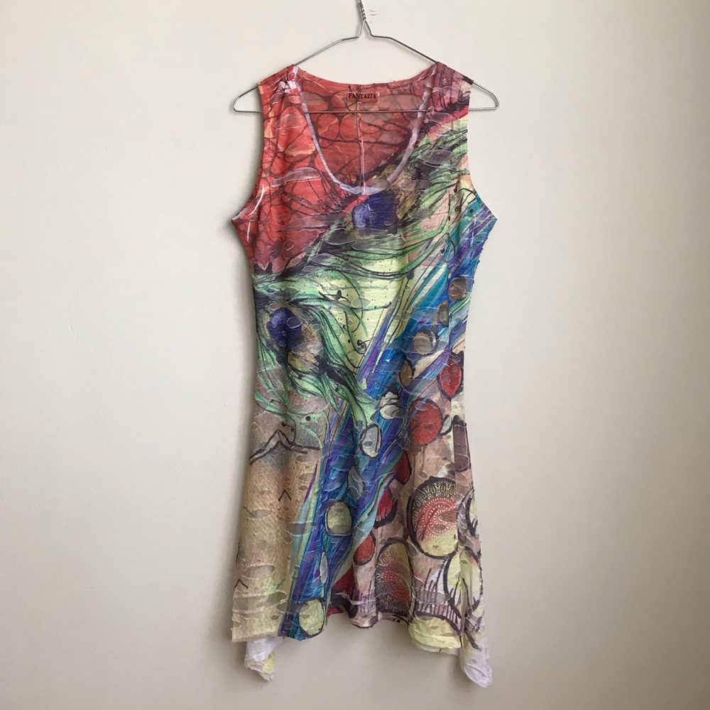Fantasia Multicolor Torn Dress